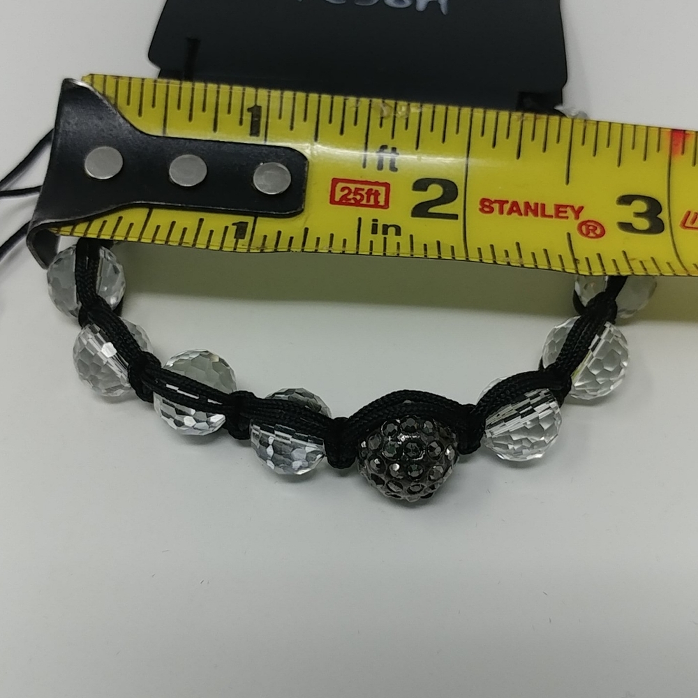 Adjustable Black Rope Beaded Drawstring Br… - Picture 3 of 3